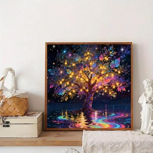 Tree of Life Paint by Numbers Kit for Adults Framed Canvas, Frameworkless - Image 5