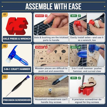 LOPASA Book Nook & Miniature House Assembly Tool Kit for Starter - Image 2