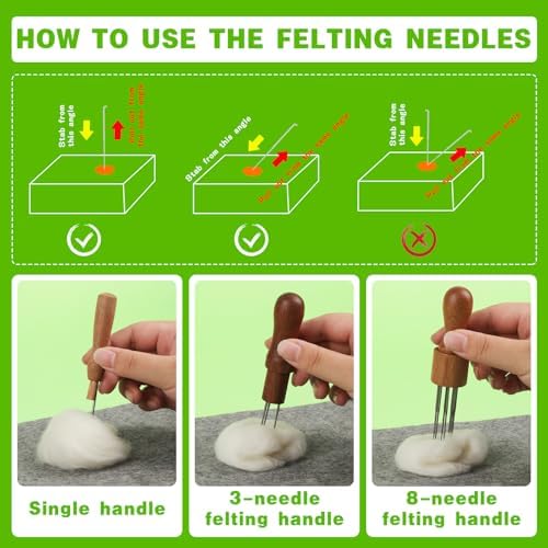 IMZAY Needles Felting Tools, Needle Felting Supplies 8"x10" Felting Pad - Image 4