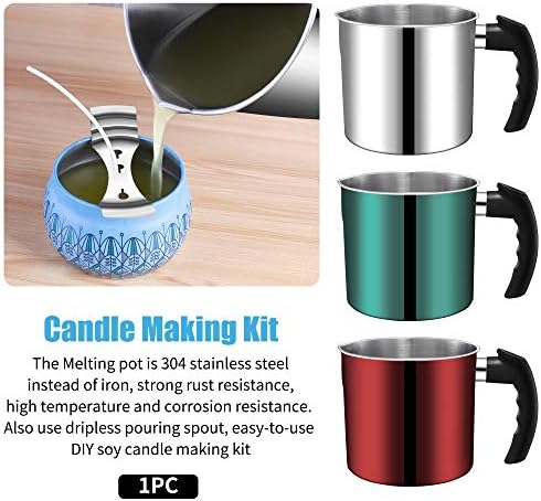 DINGPAI Candle Making Pouring Pot, 44oz Double Boiler Wax Melting Pot - Image 6