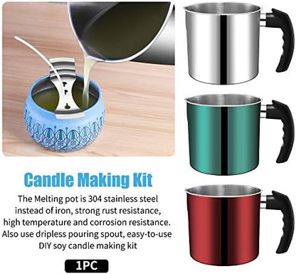DINGPAI Candle Making Pouring Pot, 44oz Double Boiler Wax Melting Pot - Image 6