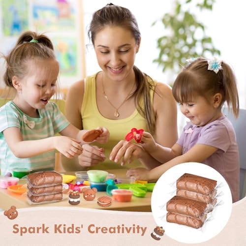 VioraWhite 40 Pcs 21 oz Air Dry Clay Bulk Modeling Clay,Light Brown - Image 5