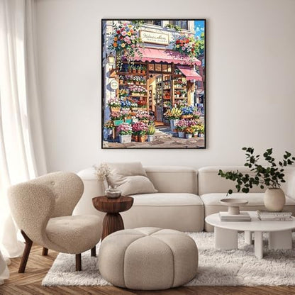 Paint by Numbers Kit for Adults, Flower Shop Number Painting, 16 x 20 Inch - Image 2