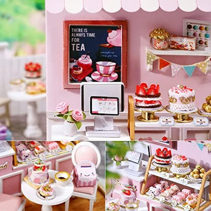 DIY Miniature Dollhouse Kit with Furniture Plus Dust Proof for Teens Adults - Image 3