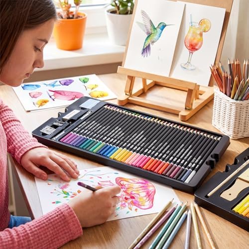Shuttle Art Professional Drawing Kit, 123 Pieces of Drawing Pencils Set Includes Colouring Pencils, Watercolor, Charcoal, Graphite and Sketch, Ideal for Adults Children Artists - Image 2