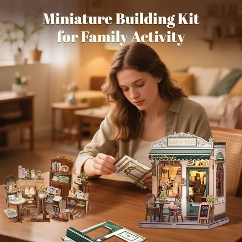 Fsolis Book Nook Kit Miniature House (Sunny Cafe) - Image 4