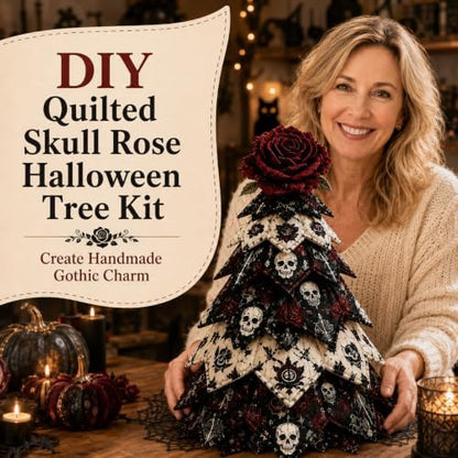 2026 New Christmas & Halloween DIY Quilted Fabric Tree Kit, 3D Layered Sewing Craft Set for Beginners, Christmas Tree Quilt Kit, Handmade Tabletop Holiday Decor, Gift for Craft Lover - Image 2