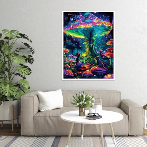 Paint by Numbers Kit for Adults,Magic Mushroom Paint by Number 16x20 In - Image 2