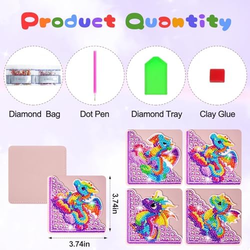 WIVICO 4Pcs Diamond Painting Bookmarks, Diamond Pearl Art Kits for Adults - Image 5