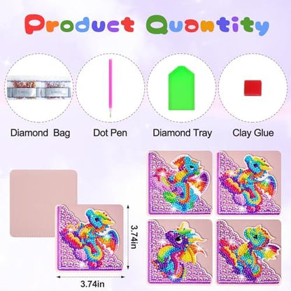 WIVICO 4Pcs Diamond Painting Bookmarks, Diamond Pearl Art Kits for Adults - Image 5