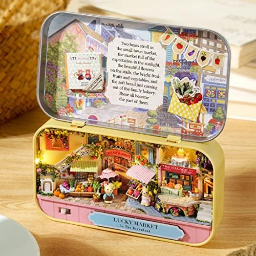 Spilay Dollhouse Miniature with Furniture,DIY Dollhouse Kit Mini Iron Box Theater,1:24 Scale Creative Room Best Birthday Gift for Adult Lover Girl Friend Birthday Gift (Q08) - Image 2