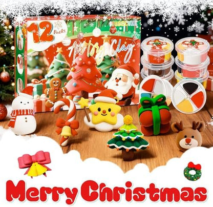 MuseLuxe Air Dry Clay - 12 Boxes Christmas Modeling Clay Kit - Image 7
