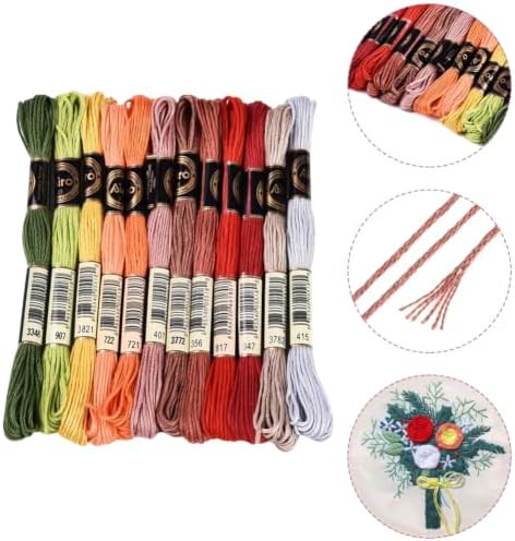 12 Skeins 105 Yards Multi Color Cross Stitch Thread for Bracelets - Image 7