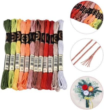 12 Skeins 105 Yards Multi Color Cross Stitch Thread for Bracelets - Image 7