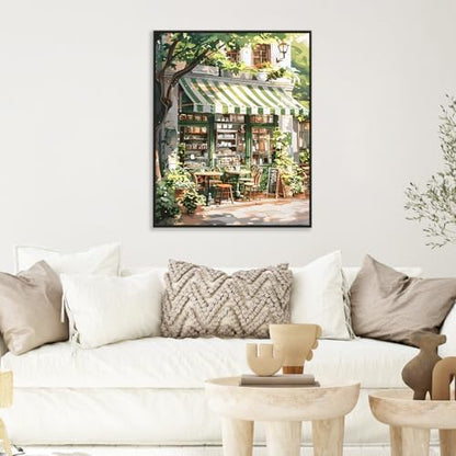 Paint by Numbers Kit for Adults, Cozy Café Number Painting Canvas Kit - Image 6