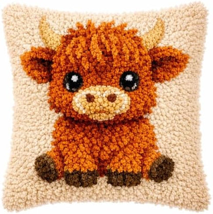 YOOTOM Calf Latch Hook Pillow Kits,Embroidery Cushion Cover Making Kits by YOOTOM
