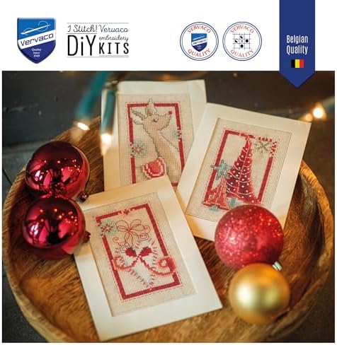 Vervaco Counted Cross Stitch Greeting Card Kit Christmas (Set of 3) PN-0154080 - Image 5