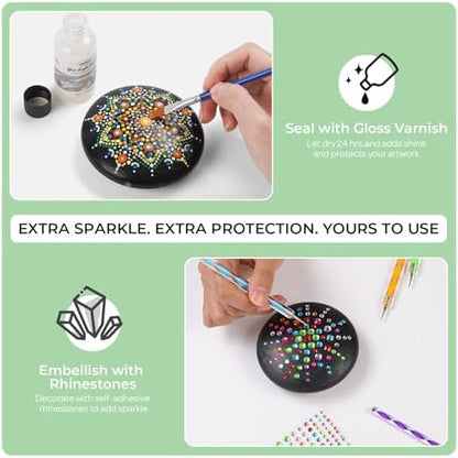 Nicpro Mandala Rock Painting Kit Craft Kits for Adults Mandala Dotting Tool - Image 6