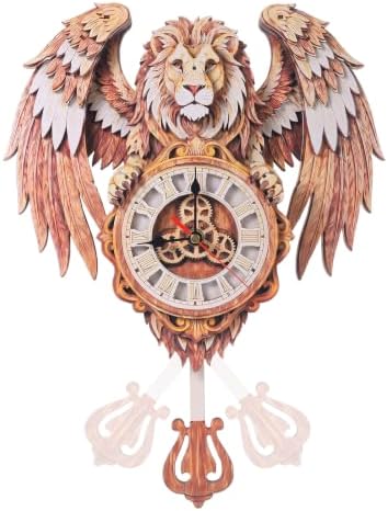 3D Puzzles for Adults Lion Clock Crafts for Adults Wooden Puzzles by ULIEER