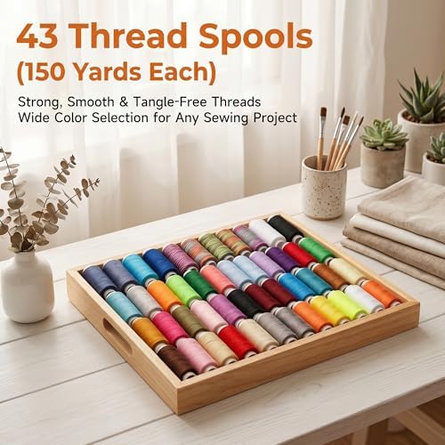 301pcs Sewing Project Kit with Thread, Scissors, Needles, Pins, Measuring Tape, and Accessories in Zippered Case (301PCS Sewing Kit) - Image 4