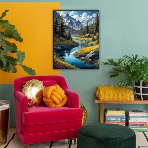 HITO Landscape Paint by Numbers Kit for Adults 16x20 Inch Frameless - Image 6