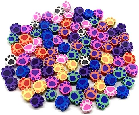 100 Pcs Polymer Clay Beads Mixed Heishi Spacer Beads Supplies for DIY Bracelet Earring Necklace Jewelry Making (Dog Paw) - Image 2