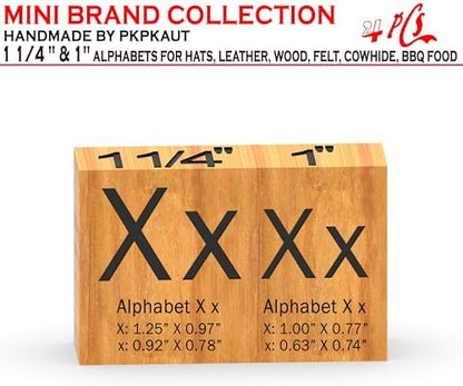 4Pcs Letters Branding Iron for Wood, Leather Branding Stamp (X x) - Image 2