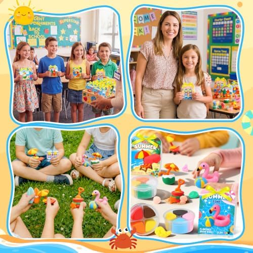 Capoda 18 Sets Summer Air Dry Clay Kits for Kids Back to School Gifts Bulk - Image 5