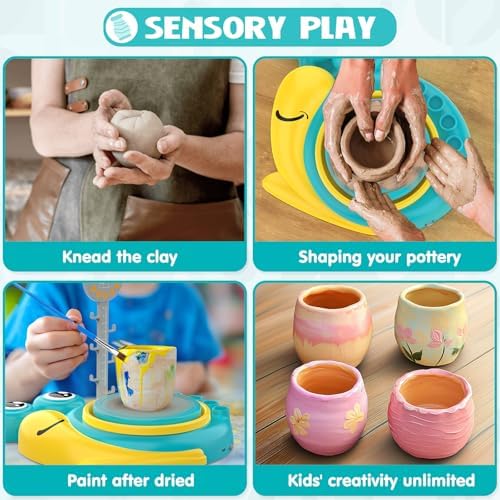 Aujazyble Pottery Wheel for Kids, Complete Arts & Crafts Kit for Kids 6-12+ - Image 6