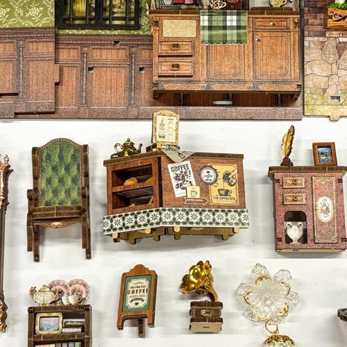 Book Nook Kit DIY Miniature House 3D Wooden Puzzle - Floral Mark Cafe - Image 4