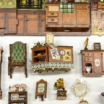 Book Nook Kit DIY Miniature House 3D Wooden Puzzle - Floral Mark Cafe - Image 4