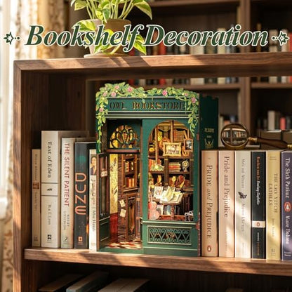 Owl Bookstore Book Nook Kit - 3D Wooden Puzzles with LED - Image 3