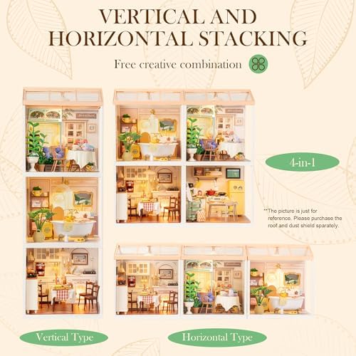 Rolife Super Creator-DIY Plastic Miniature House for Adults, Mini Blocks Model Kit Building Set for Teens 8-12, DIY Crafts/Hobbies/Building Blocks Toys for Teens&Adults (Blooming Tea Garden) - Image 7