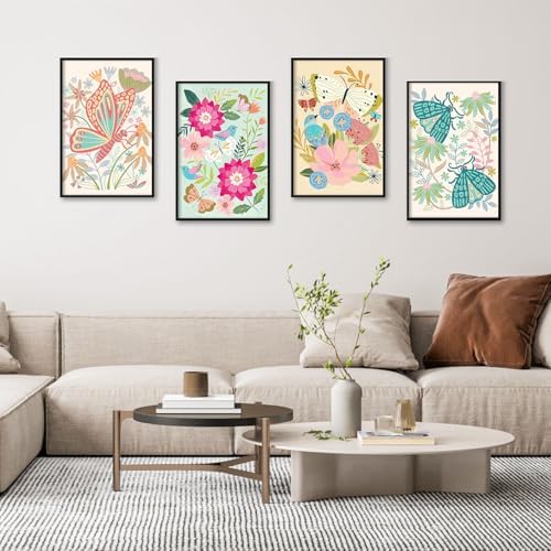 Camocin 4 Pack Framed Paint by Numbers Kit for Adults with Wooden Easel - Image 2