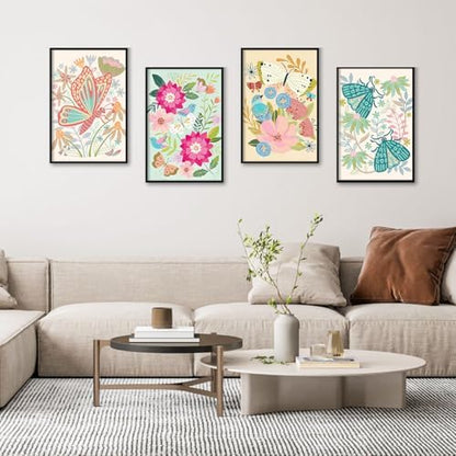 Camocin 4 Pack Framed Paint by Numbers Kit for Adults with Wooden Easel - Image 2