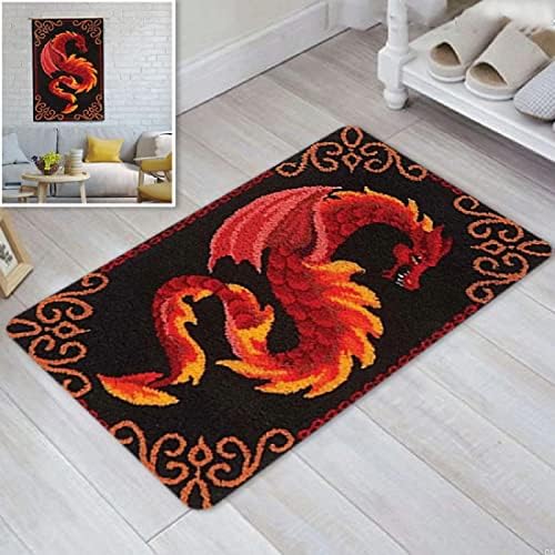 YOOTOM Dragon Latch Hook Rug Kits for Adult,Crochet Wall Hanging Tapestry - Image 5