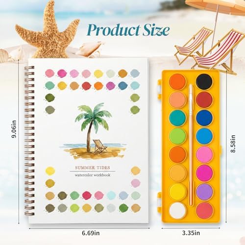 Easy Watercolor Painting Kit，Watercolor Workbook For Beginners - Image 4