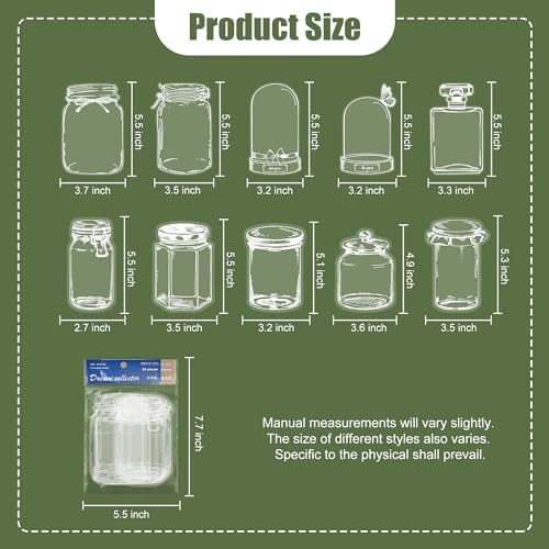 Large Size Transparent Dried Flower Bookmarks, 40 PCS Handmade DIY Flower Page Clips,World in Bottle-Making Stunning Herbarium(Glass Bottle and Mason Jars) - Image 5