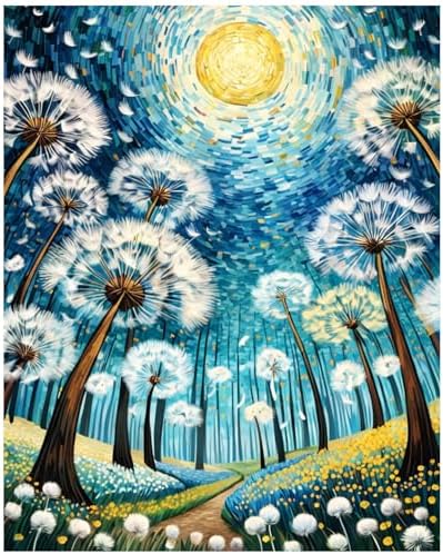 Lovepefe Dandelion Paint By Numbers Kit for Adults Beginner Flowers Adult Paint By Number Kits On Canvas Dandelion Oil Painting Kit for Beginners Adults Kits for Gift Home Wall Decor 16x20Inch by Unknown
