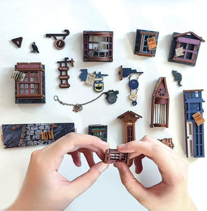 Book Nook Magic Night Alley DIY Miniature House Kit for Adults - Image 5