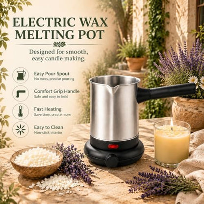 Scented Candle Making Kit for Adult with Wax Melter&Glass Jars 3lbs - Image 6