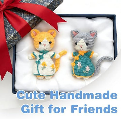 Youkali Crochet Kit for Beginners, Crochet Starter Kit with Step-by-Step Video Tutorials, Easy Beginner Crochet Kit for Adults, Crochet Animals Crafts Crochet Kits, Easy Knitting Kit. (Cat) - Image 7