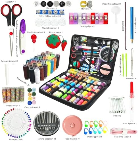 FREFTA Sewing Kit for Adults Beginner and Professionals Home Travel Sewing Kit with Sewing Pins and Needles,Seam Rippers,Thread,Threaders for Felt Hand Sewing Starter kit with Scissor and Accessories - Image 5