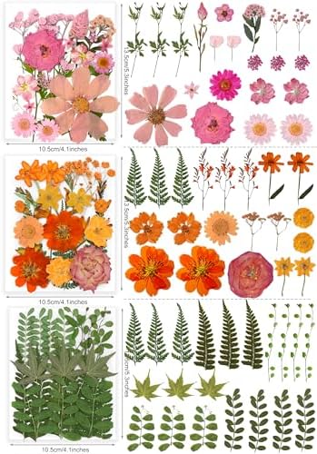 Bulk 410Pcs 11 Packs Mixed Real Natural Dried Pressed Flowers, Leaves & Pressing Floral Butterfly Stickers for Resin Molds, DIY Crafts, Jewelry Making, Candle & Soap Making with Tweezers - Image 4