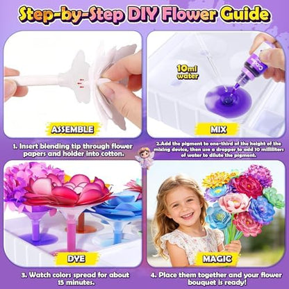 DIY Flower Craft Kits Magic Dyeing Florist Bouquet Maker Art Supplies Arts - Image 5