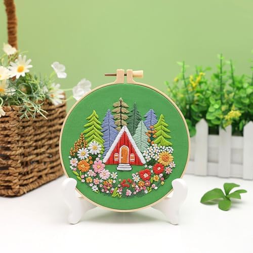 Louise Maelys Garden House Embroidery Kit for Beginners Forest DIY - Image 4
