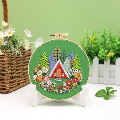 Louise Maelys Garden House Embroidery Kit for Beginners Forest DIY - Image 4