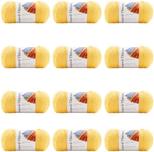 MICHAELS Bulk 12 Pack: Soft Classic™ Solid Yarn by Loops & Threads® by CraftSmart