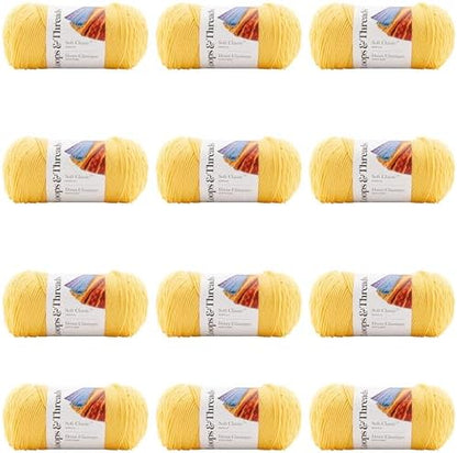 MICHAELS Bulk 12 Pack: Soft Classic™ Solid Yarn by Loops & Threads® by CraftSmart