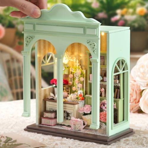 DIY Miniature Dollhouse Kit, 1:24 Scale Handmade Craft Model Floral Reverie, Creative 3D Wooden Puzzle Building Set for Adults, Compact Home Decor Gift - Image 4